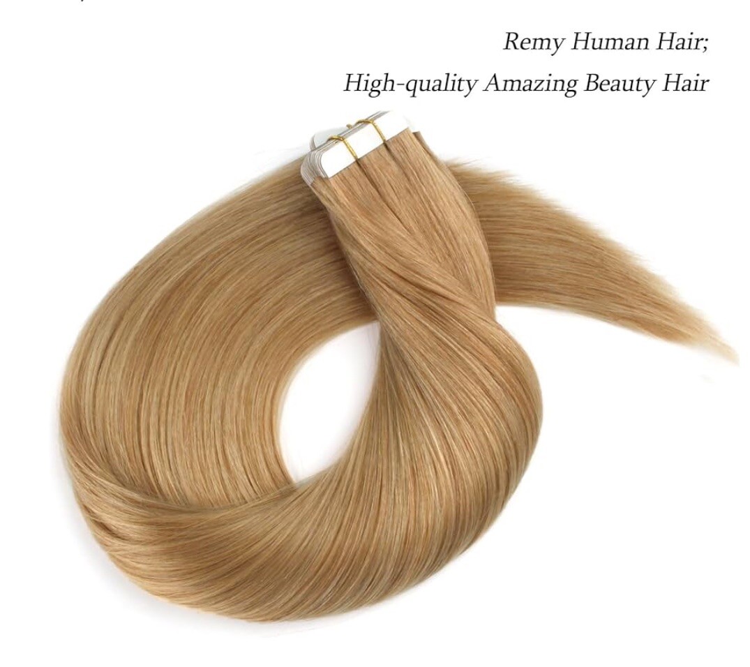 #16 Soft Velvet Blonde Tape-In 20inch 10pcs 25g 100% REMY Human Hair Extensions