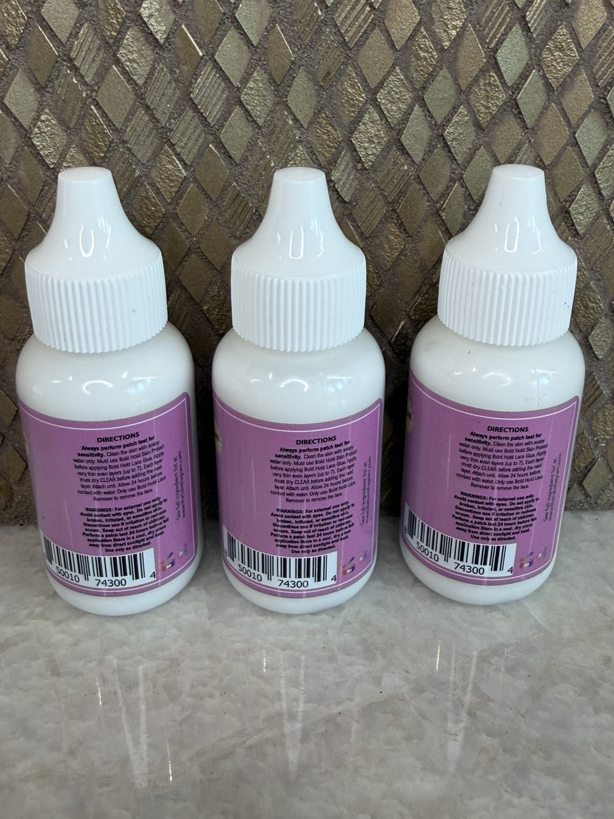Bold Hold Active The Hair Diagram Lace Wig Adhesive Glue 1.3 oz • Lot Of Three
