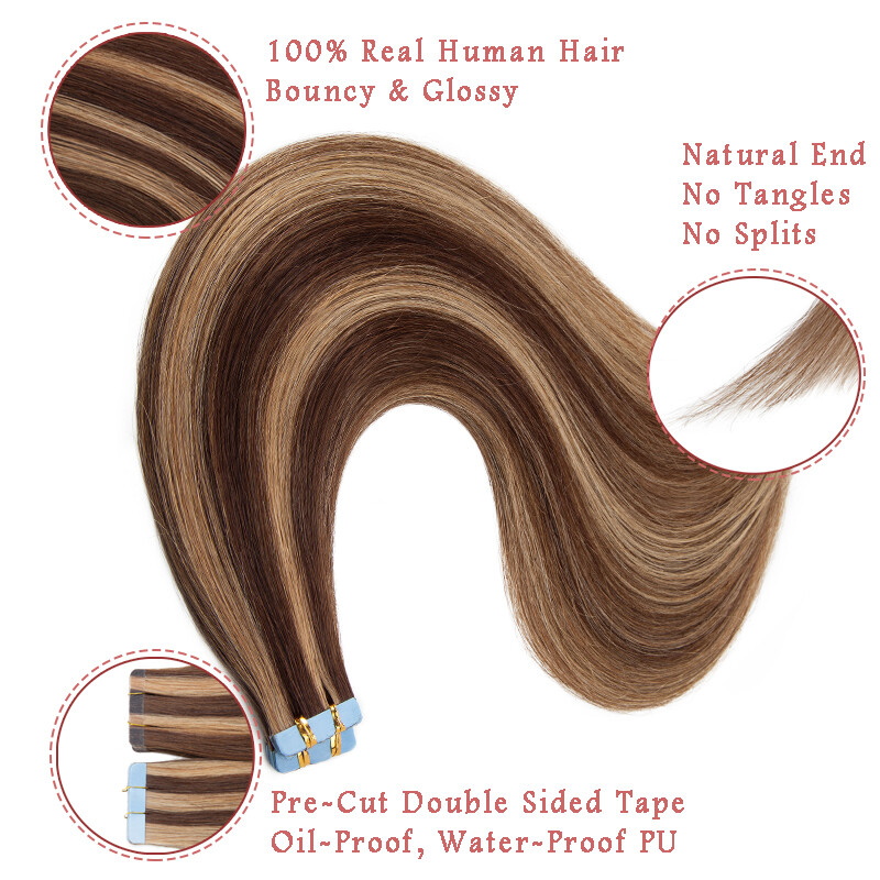 1.5G 2.5G Remy- Hairpieces Tape In Hair Extensions Real Russian Human Hair Tapes