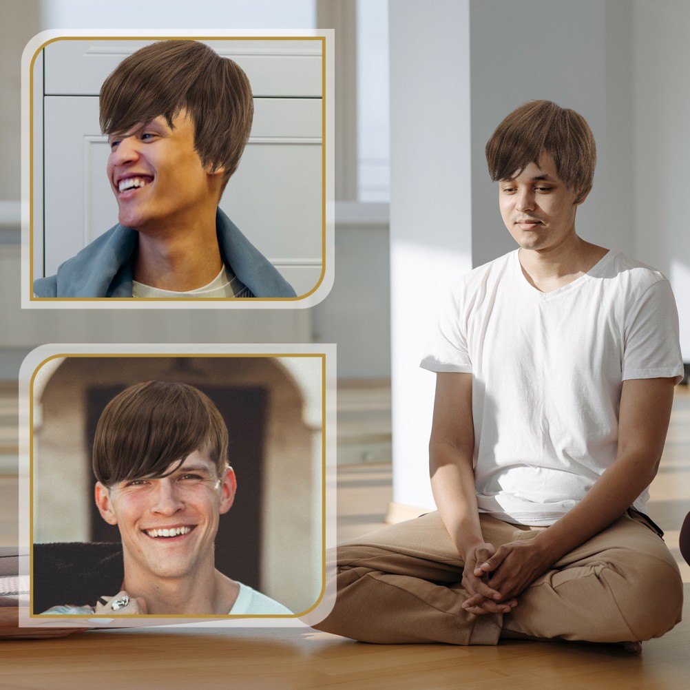 Dark Brown Men Short Synthetic Wig High Temperature Fiber Cosplay Use