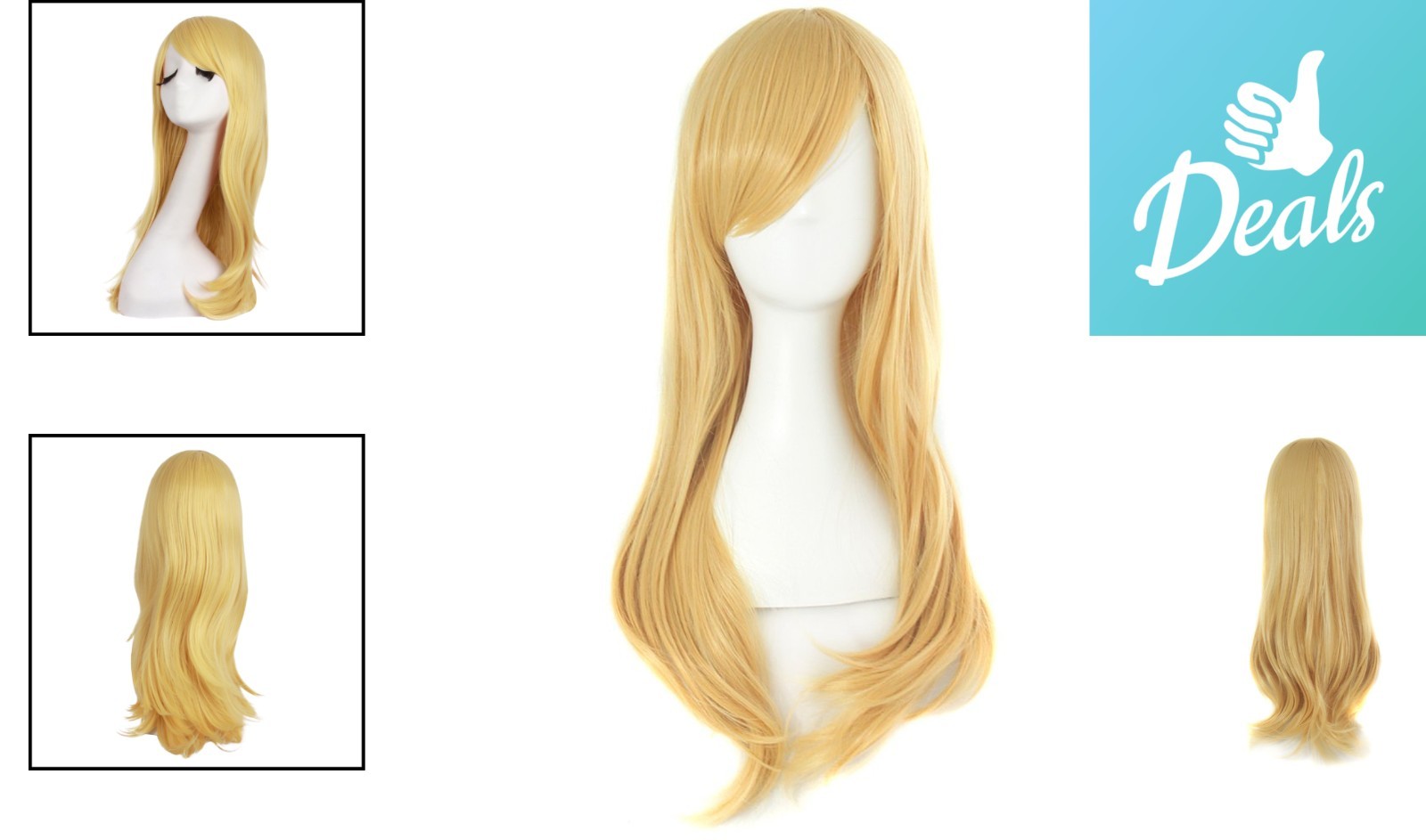 Vibrant 24 Inch Orange Yellow Curly Anime Wig – Heat Resistant Cosplay Style