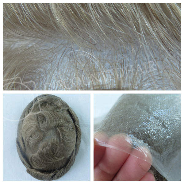 Micro Thin Skin Hair Replacement V-loop Toupee System Natural Hairline XTS#2020
