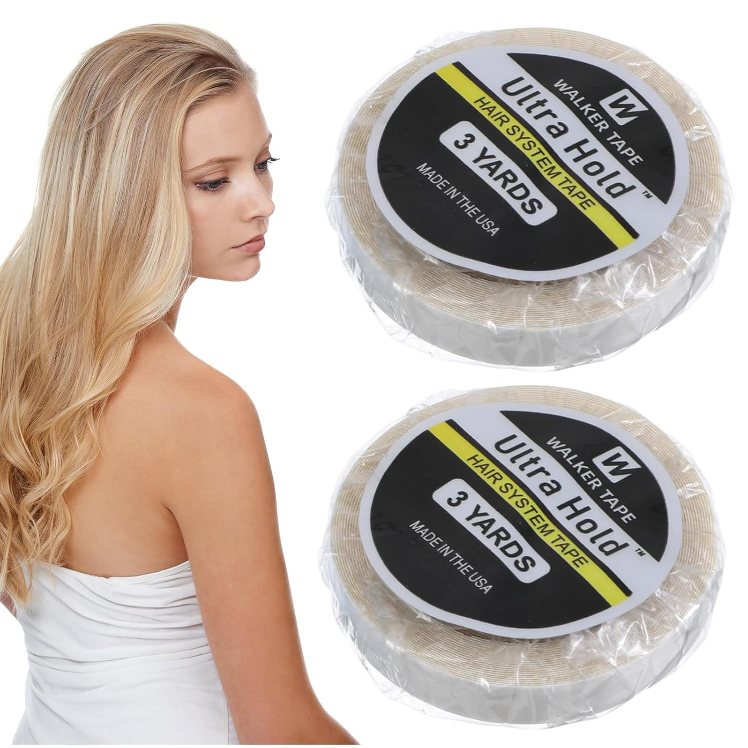 Double Sided Extension Tape Blue Roll Ultra Hold Waterproof Wig Tape 2 Pack