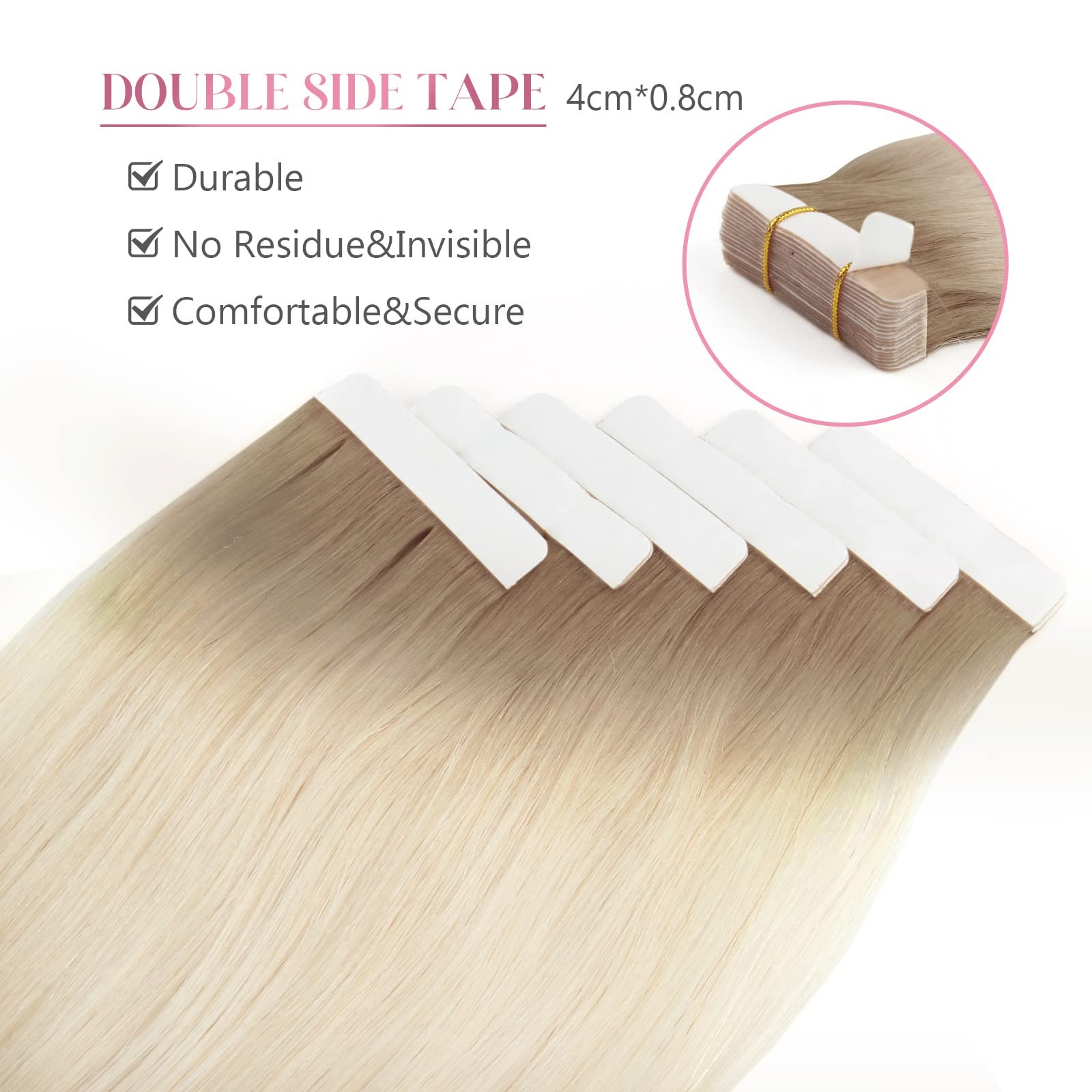Sixstarhair 20 Piece Tape-In Hair Extensions – Ombre Rooted Chestnut Brown To