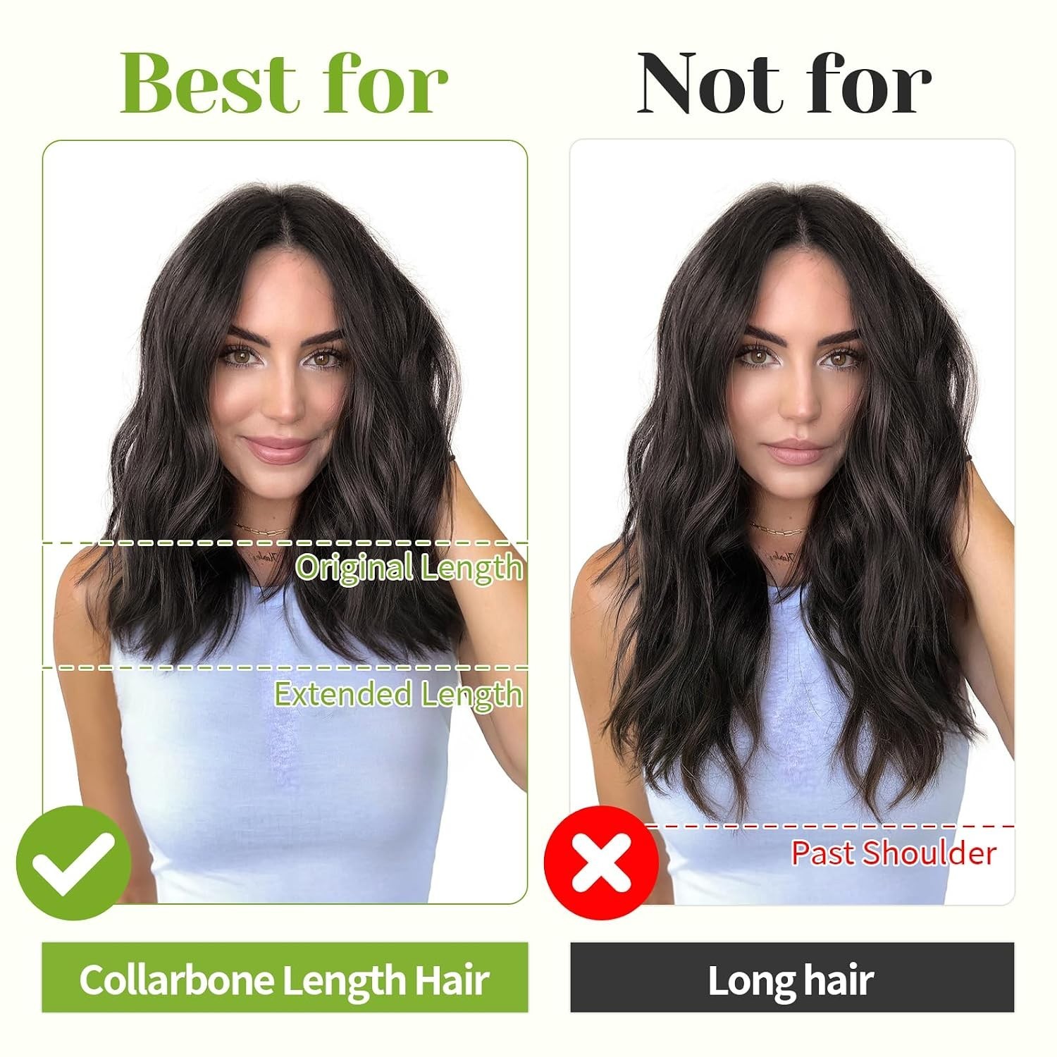 Invisible Wire Hair Extensions Rich Dark Brown 12 Inch