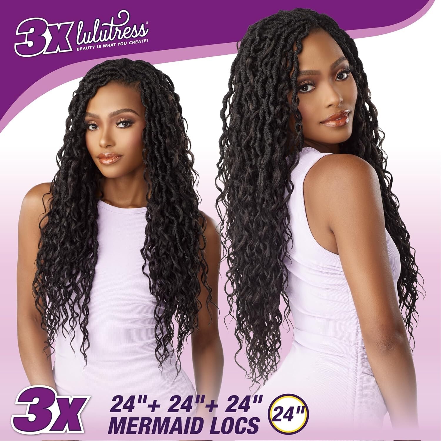 Sensationnel Lulutress Pre-looped 3x Mermaid Locs 24″