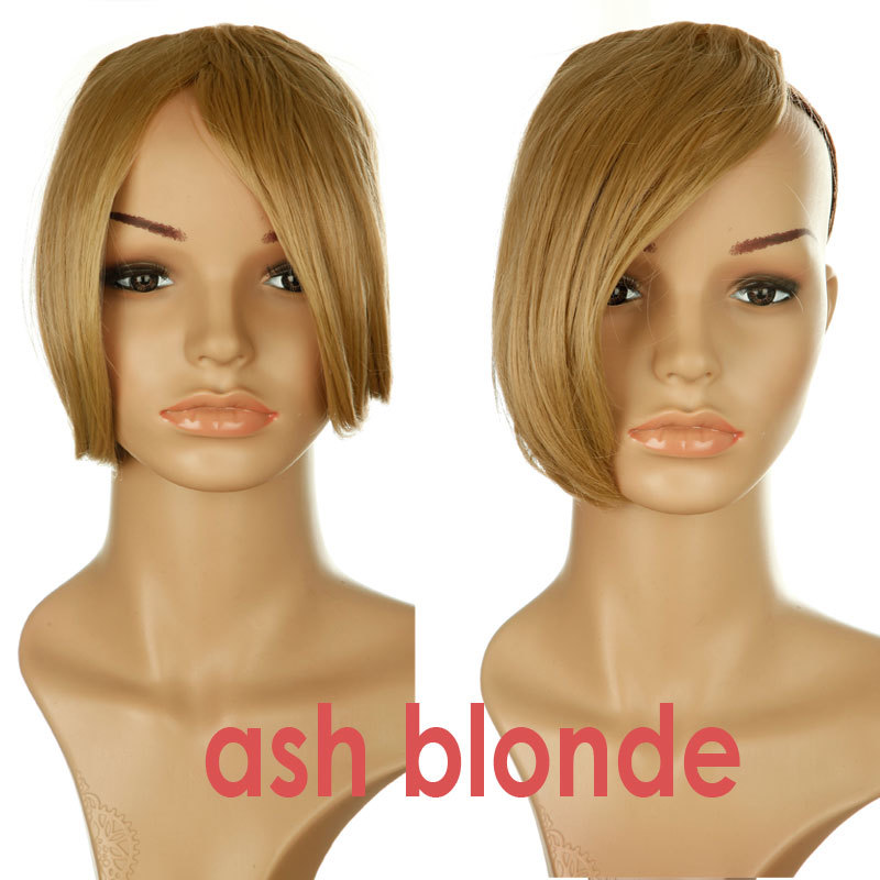 100% Real Clip In Synthetic Straight Side Bangs Fringe Hair Extensions Soft Hair