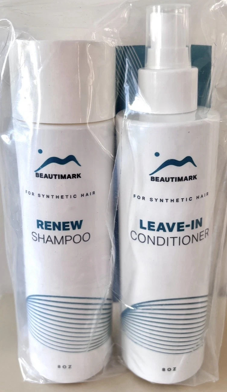 BEAUTIMARK Renew SHAMPOO + CONDITIONER – Wig Toupee Topper SYNTHETIC FIBER HAIR