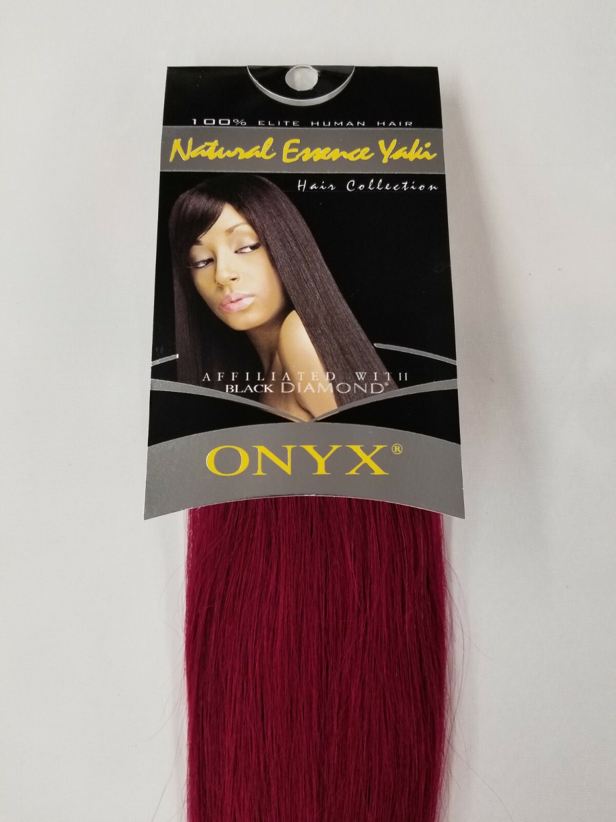 ONYX Black Diamond 100% Human Hair Natural Essence Yaki Weave Extension 10″~18″