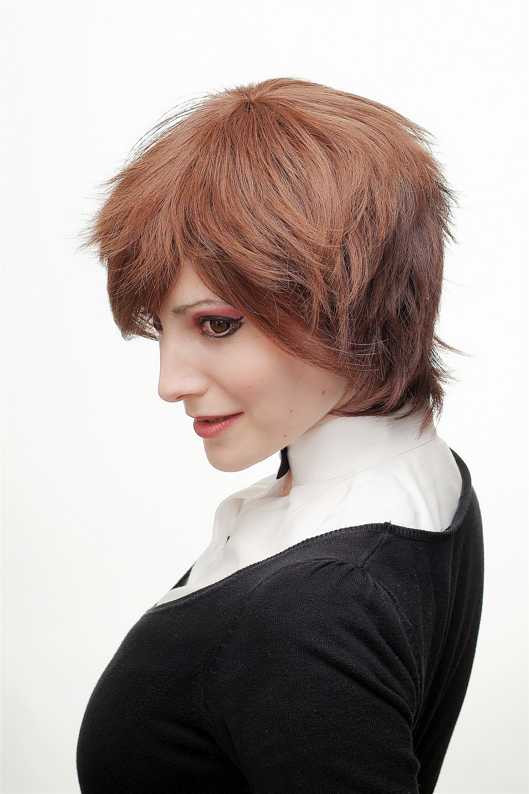 Women’s Wig Cosplay Unisex Short Wild Ornate Braun Red Brown Mix SA075