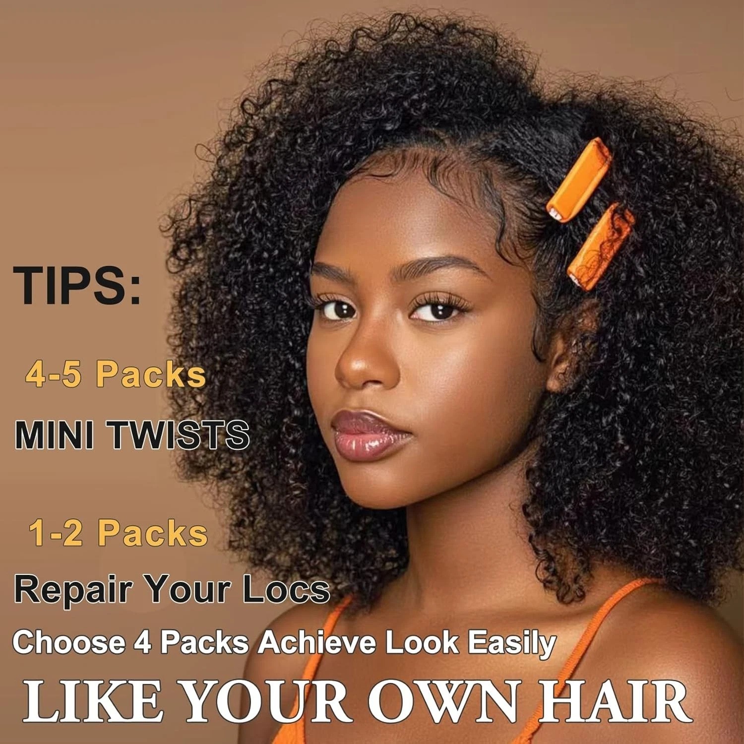High-Quality 16″ Afro Kinky Bulk Human Hair 2 Bundles for Hair Restoration
