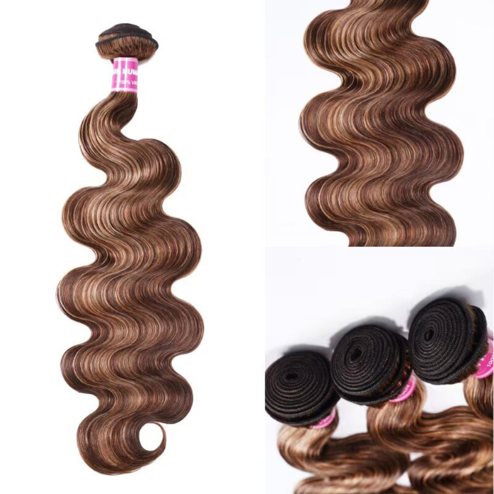 UNice Cambodian Highlights Blonde Body Wave Bundles Human Hair Extensions Weaves