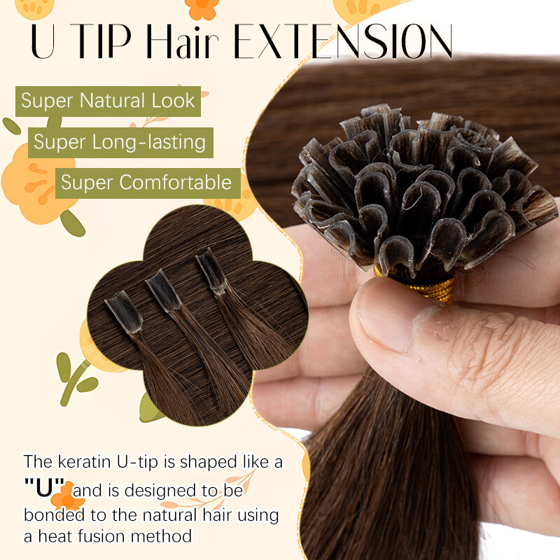 150G Thick Keratin Pre Bonded U Tip Human Hair Extensions Real THICK Fusion 300S
