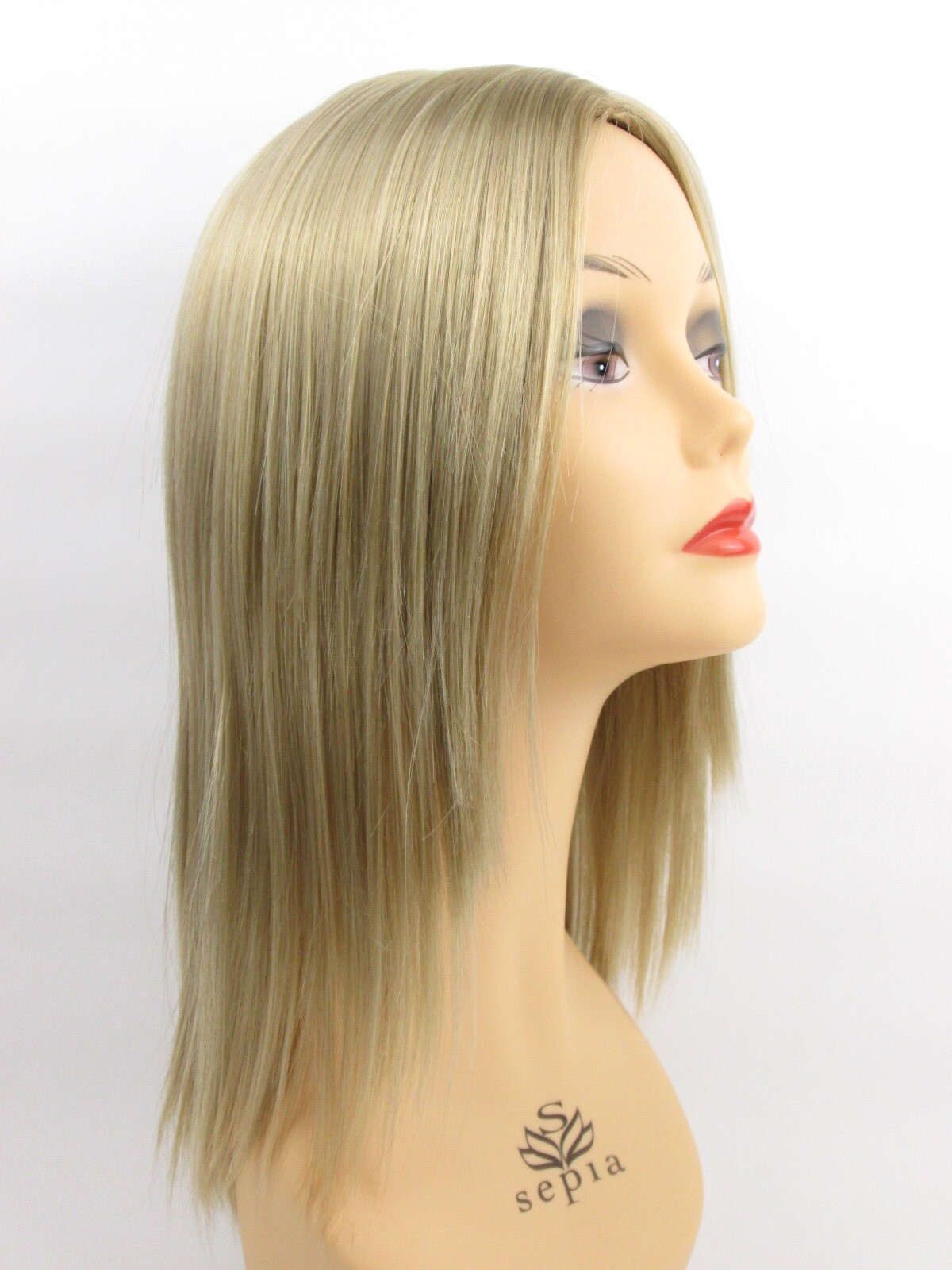 WOMEN LONG SHOULDER-LENGTH STRAIGHT HAIR LAYERED WIG W/ NO BANGS SKIN TOP FAITH