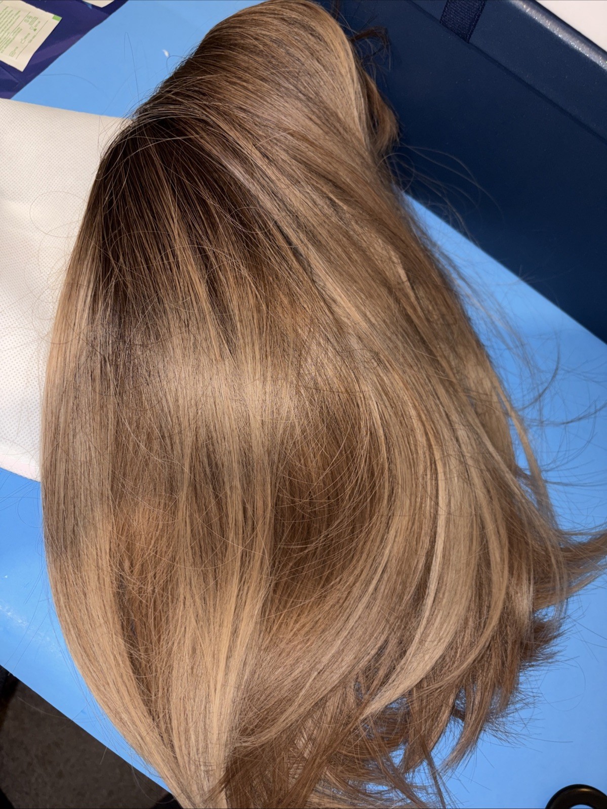Royal Luxury Wig, Real Hair Mixed Blonde