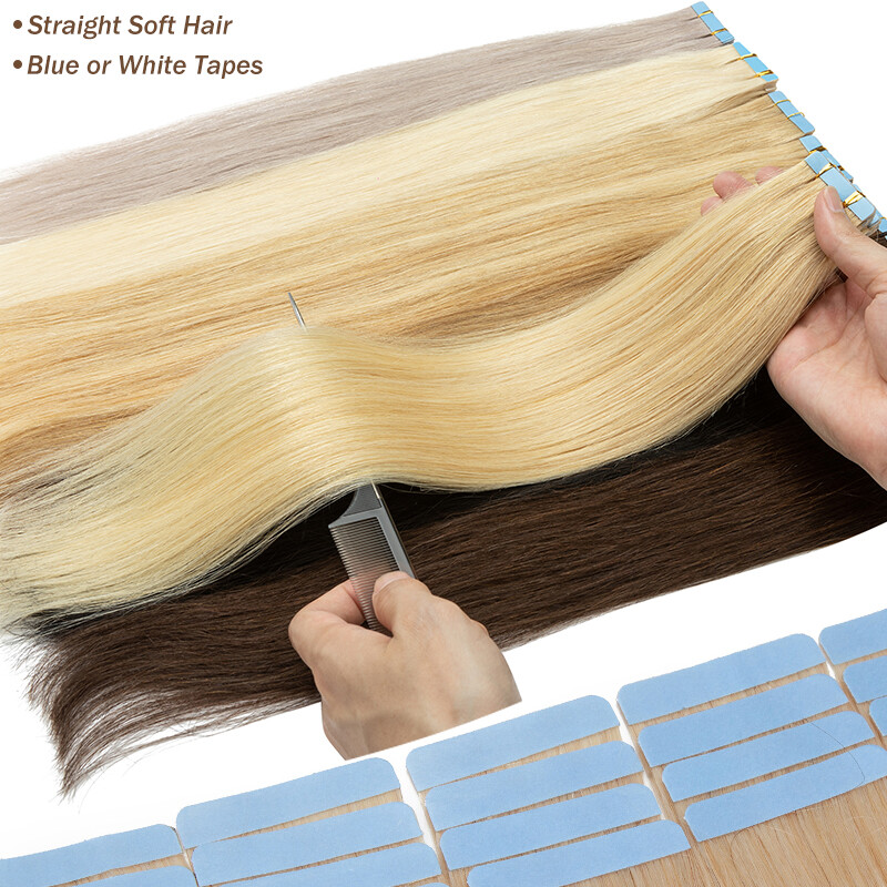 100% Real Human Hair Tape In Russian Remy Human Hair Extensions 40pcs 100gram US