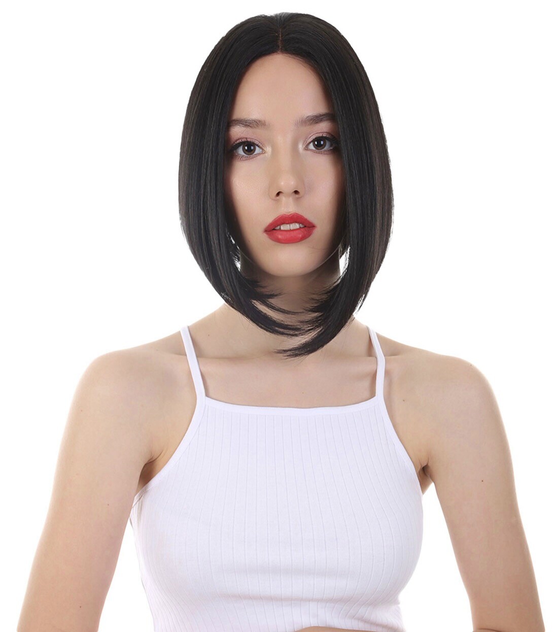 Keda Straight 9.5″ Long 4X4 Hand-Tied Lace Front Wig, Good Heat Resistant Fiber