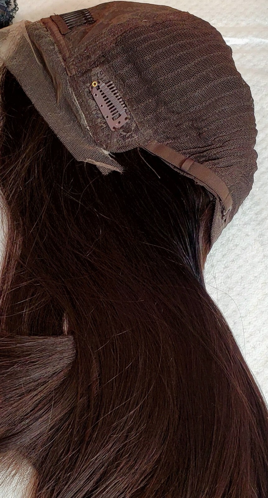 New 100% Virgin European Human Hair Wig | 18” Dark Brown | Skin Top