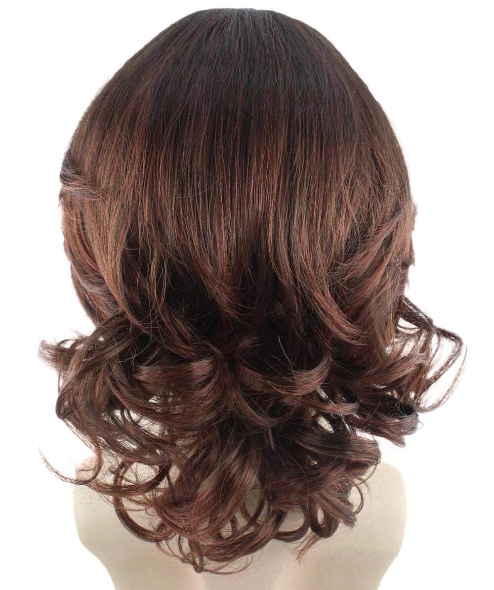 Brown Curly Wavy Men’s Wig & Beard Set | Cosplay Halloween Wig HM-466A