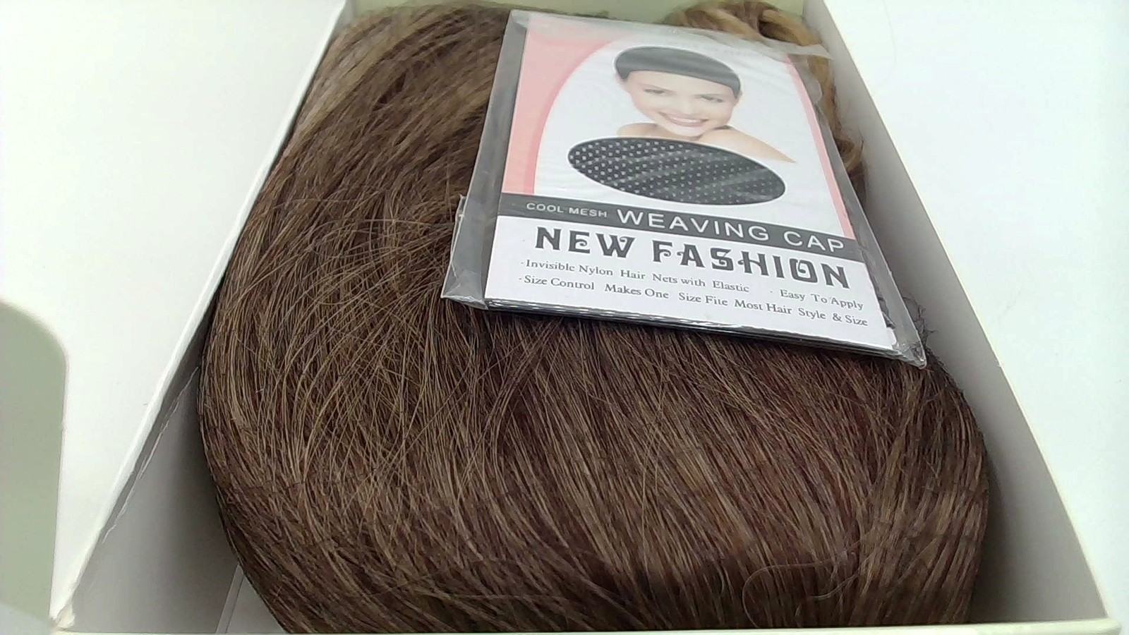 21.65in Beige YVHR High Temperature Fiber Hair Wigs With Bangs 100% Density