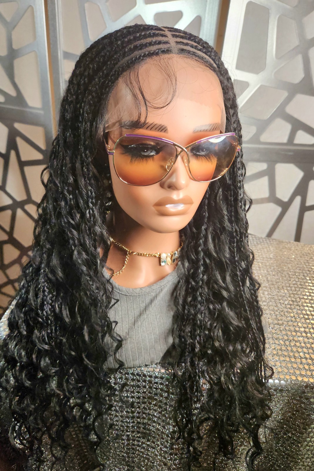 Boho Knotless Box Braids 13×6 Lace Front Curly Ends ProtectiveStyle Lightweight