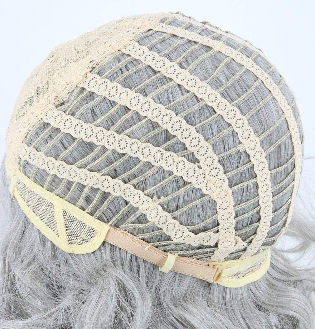 10″ Grey Curly Costume Wig for Women Halloween Party 164E384262