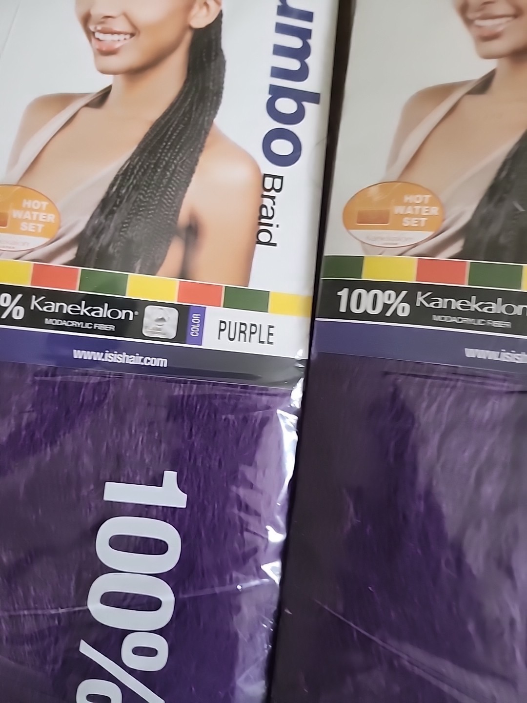 Jumbo Braid Synthetic Braid 100% Kanekalon48″ 3purple 2 Blue Hair Afri Naptural