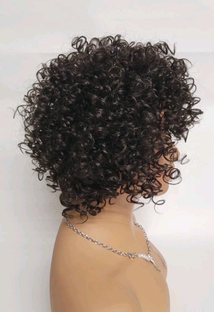 💕SEXY SHORT SPIRAL CURL WIG DARK BROWN FOR BLACK WOMEN DAILY FASHION BOBBI BOSS