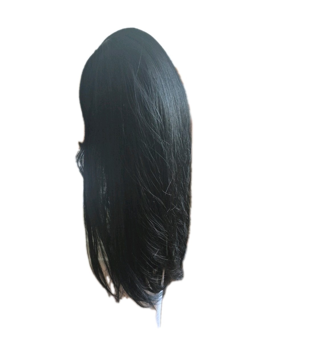 26in Black Long Wavy Wig with Bangs for Women Heat Resistant Synthetic Cosplay