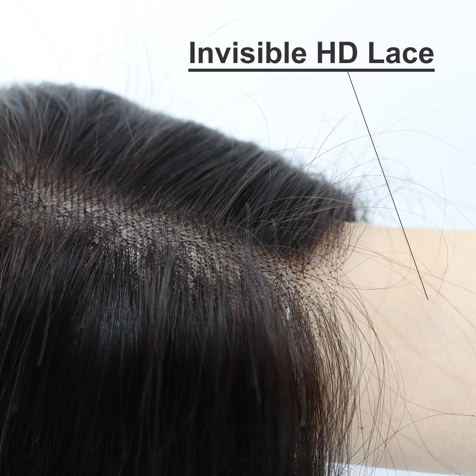 8×8″ HD Transparent Lace Topper Human Hair Piece Women Straight Closure 26″