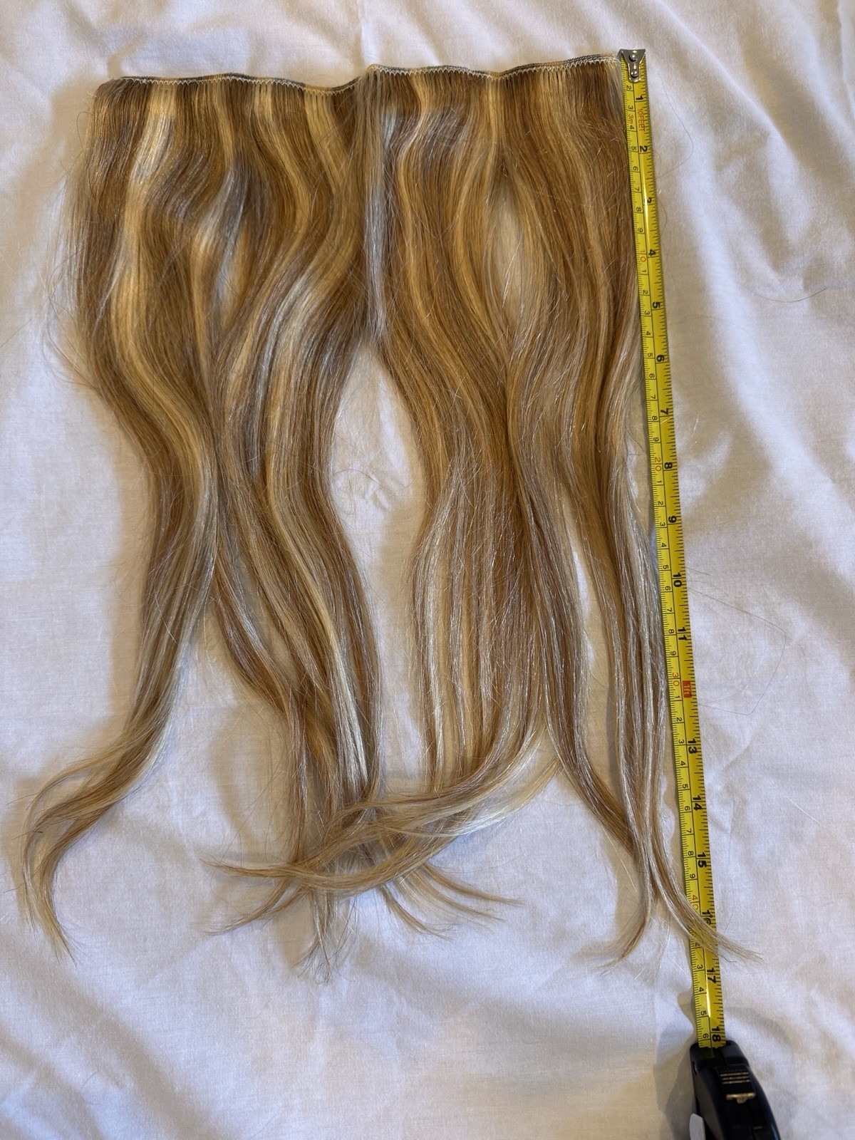 Human Hair Extension 16 Inch 12RP613R Golden Brown Mixed Bleach Blonde