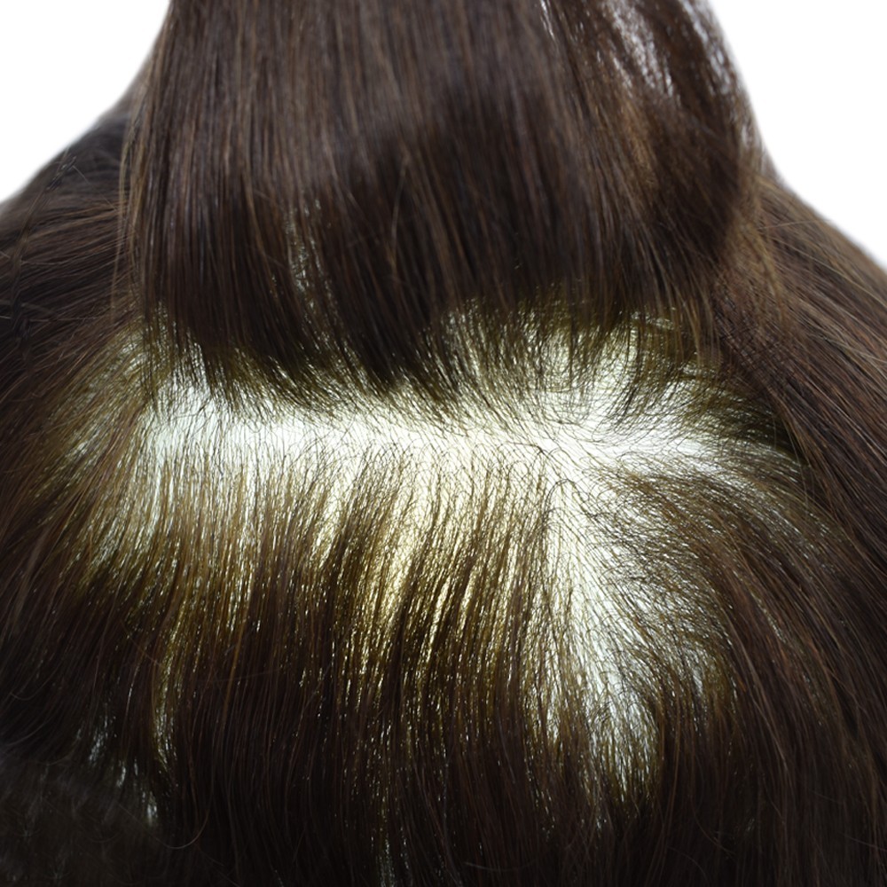 Invisible Ultra Thin Skin Mens Toupee Hair Replacement Poly Hairpiece PU Systems