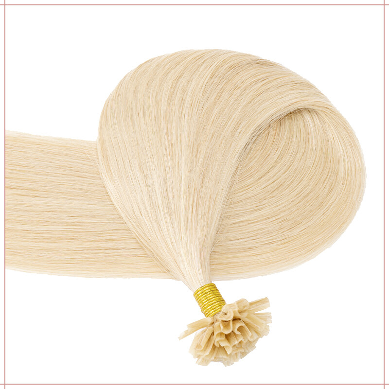 300Strands Nail U Tip Pre-Bonded Real Remy Human Hair Extensions Thick Russian