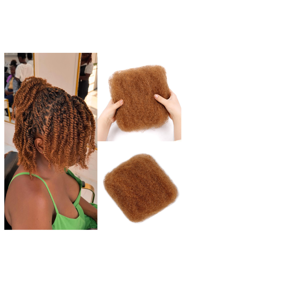 Builson Afro Kinkys Bulk Human Hair -100 Real Human Hair For Mini Twist
