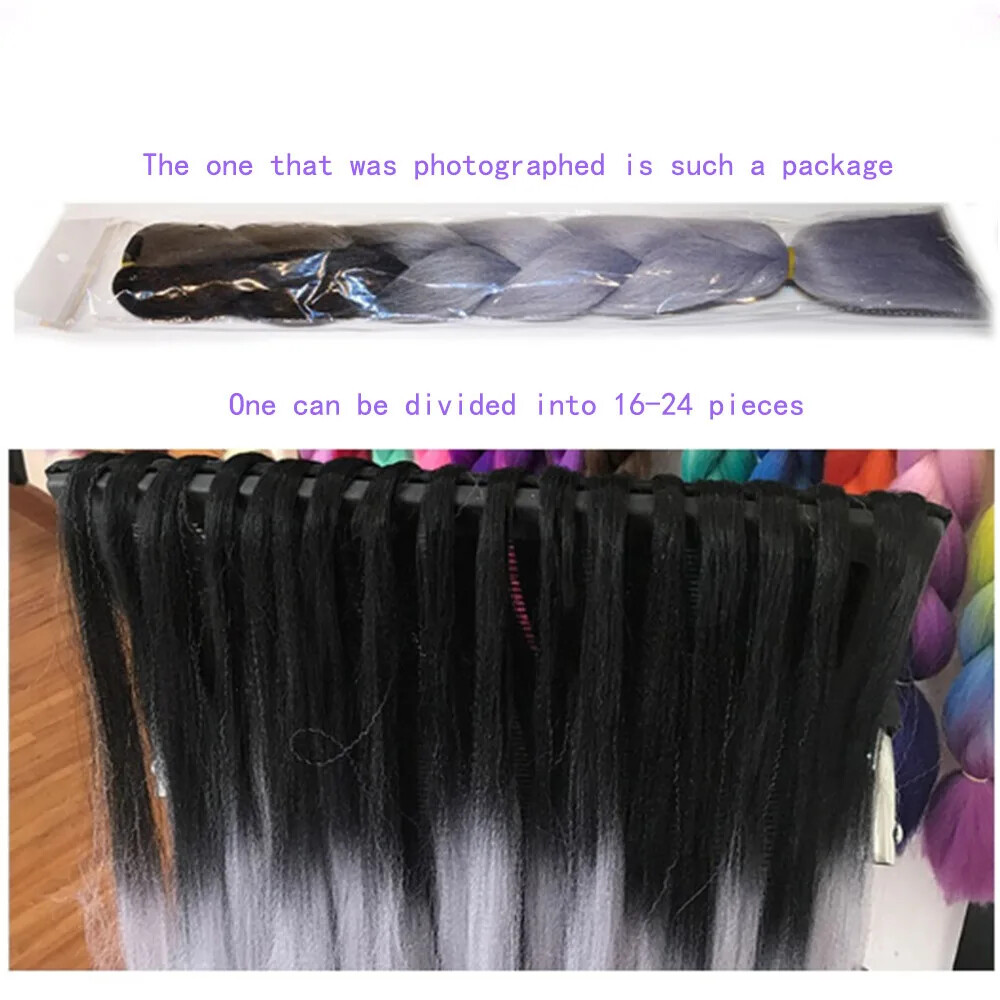 1 Pack 24Inch Synthetic Braiding Hair Synthetic Crochet Braids Hair Extensions