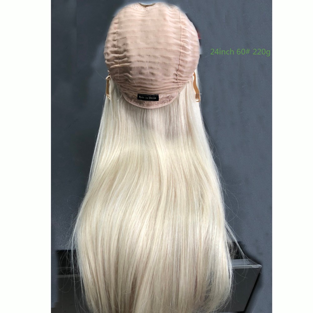 U Part 3/4 Half Wig with Clips In 100% Real Remy Human Hair Straight Hairpiece