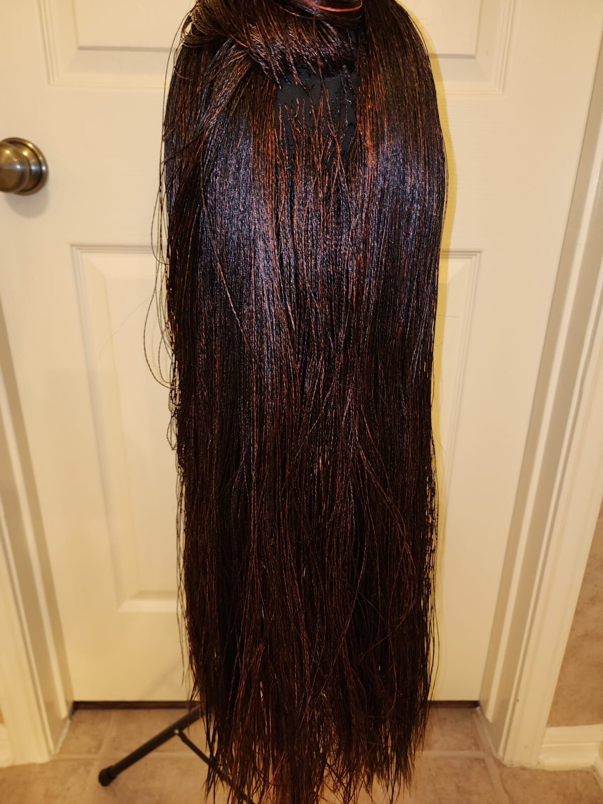 Long Afro Braided Wig Nano Micro Braids Wigs