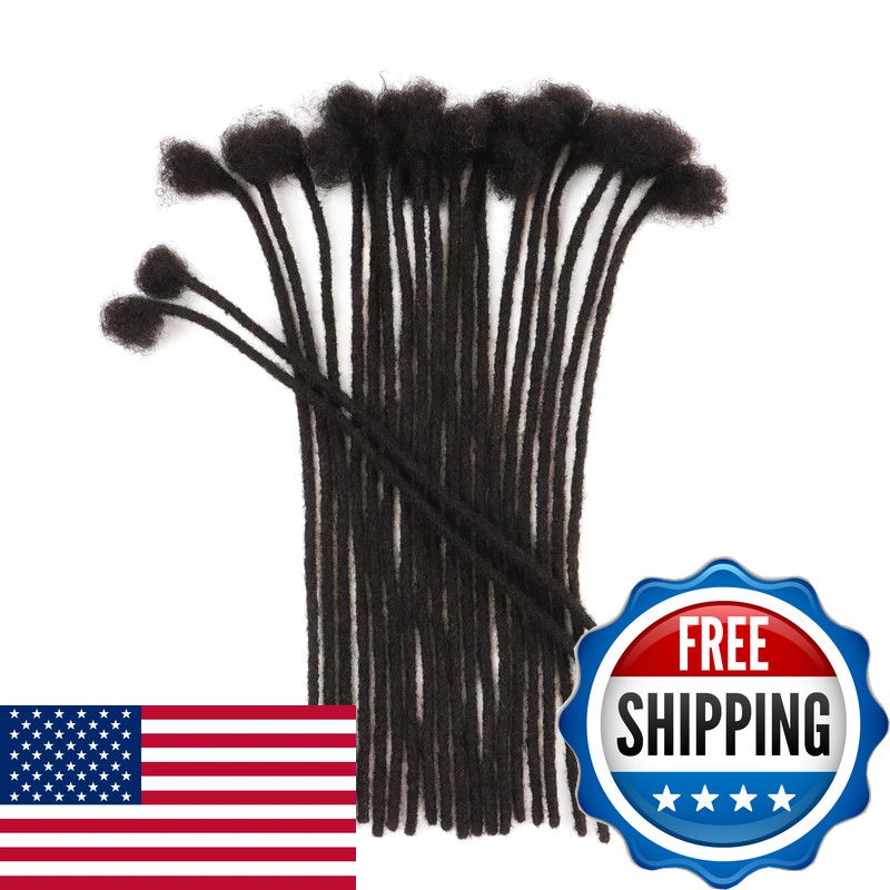 Iiflydsfa 16 Inch 60 Strands Loc Extensions Human Hair For Men/Women 0.6Cm