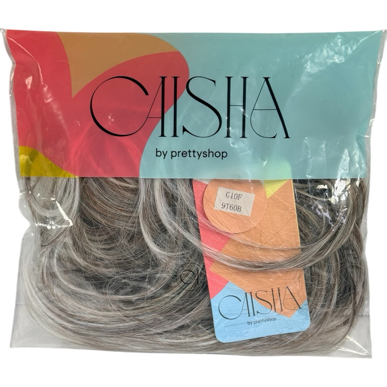 Caisha XXL Gray Mix Scrunching Updo Slightly Wavy Messy Bun G10F NEW