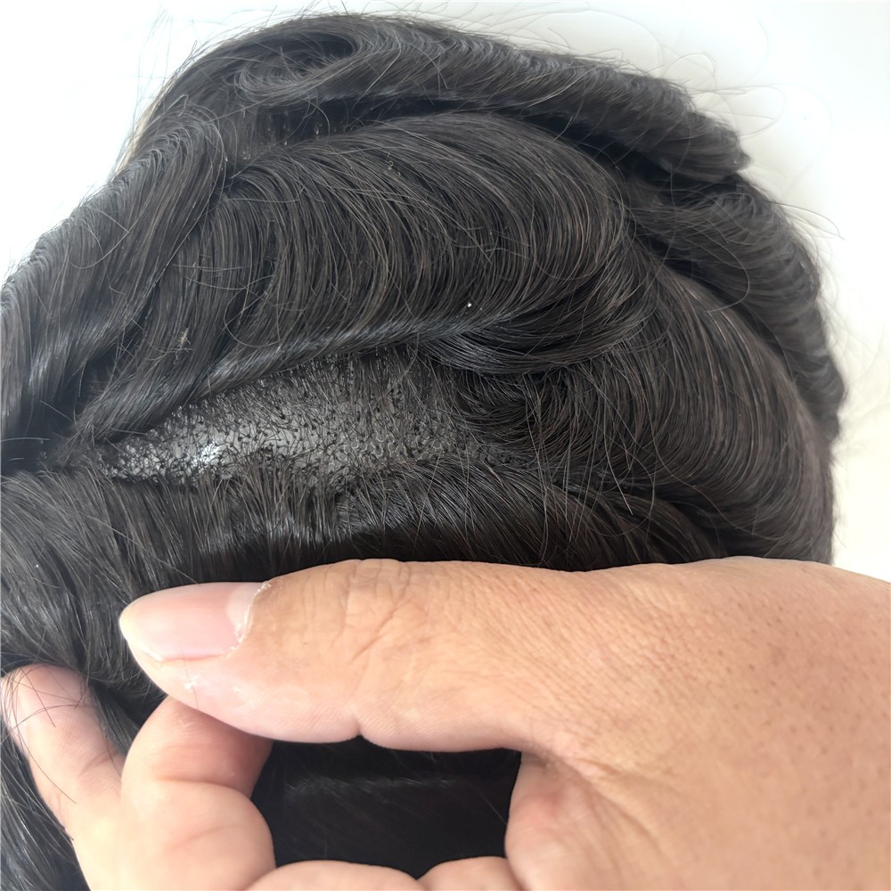 8×10 Lace Base Toupee for Men 100%Human Hair Base Unit Breathable Lace Natural
