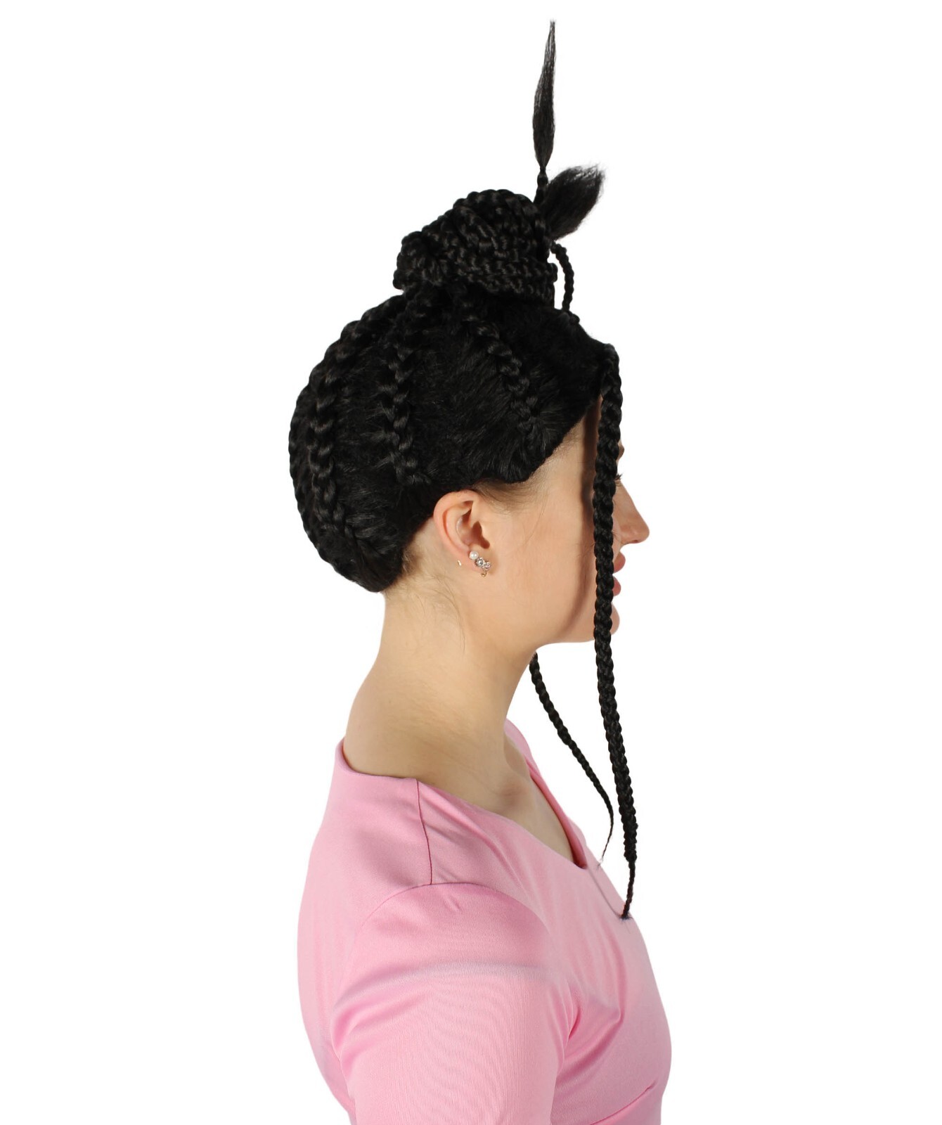 Adult Women’s Black Wig I Best for HPO I Flame-retardant Synthetic Fiber