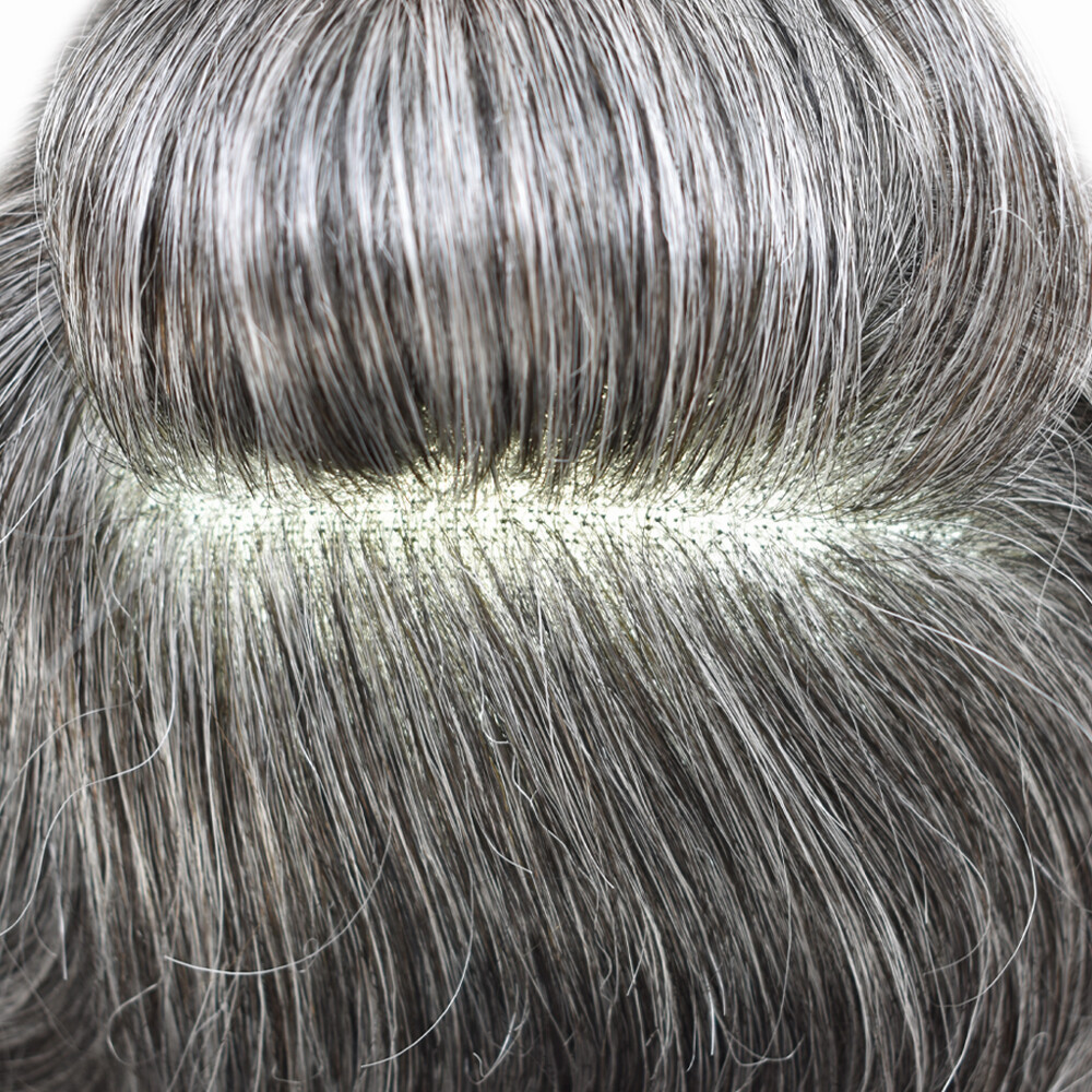 Mens Toupee Hairpiece French Lace Front Hair Replacement System for Men Wig