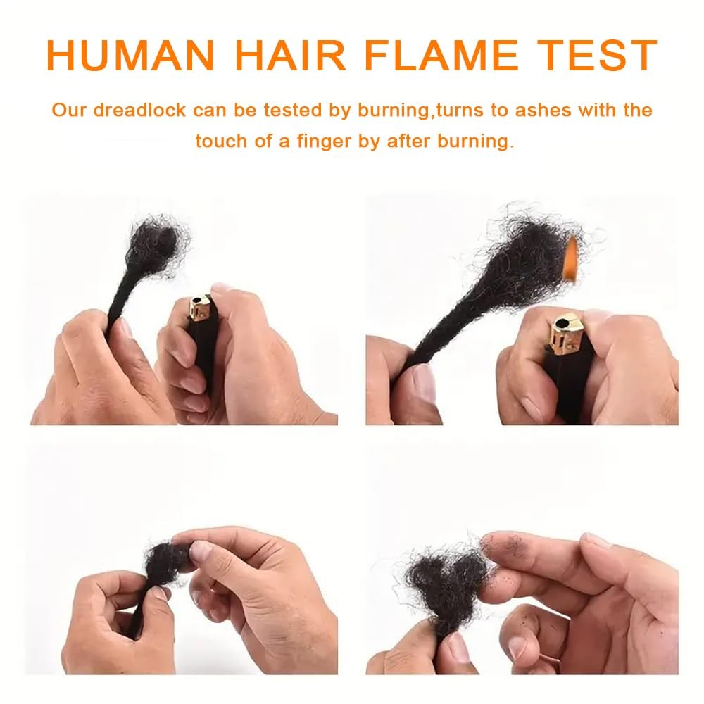 Zhen Lai Fa Dreadlock Extensions Human Hair 0.6Cm Width 6 Inch 90 Strands 100
