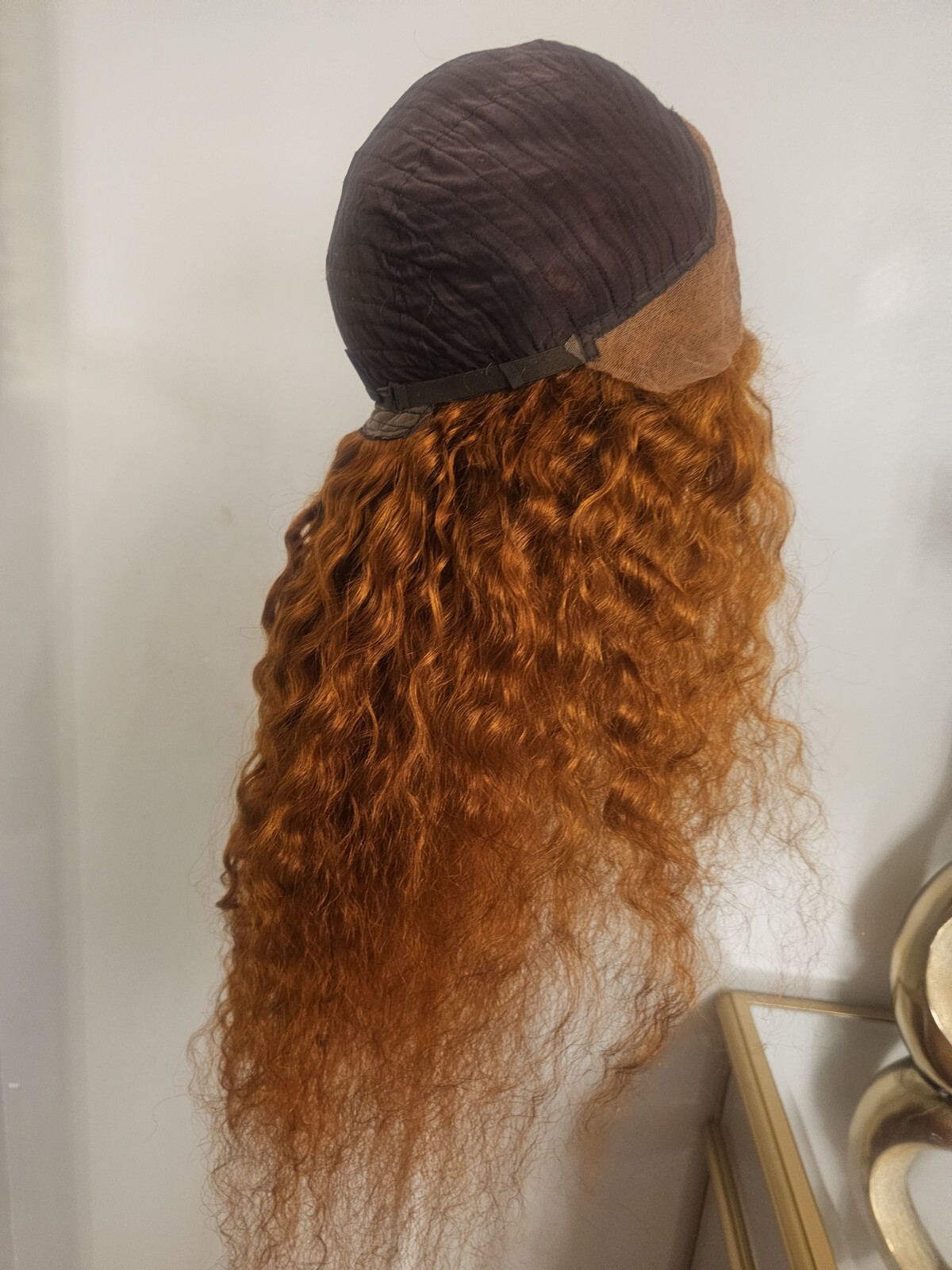 High Quality regular Top Orange 24″ Kinkcurly 150% Virgin Human Hair Lace Wig
