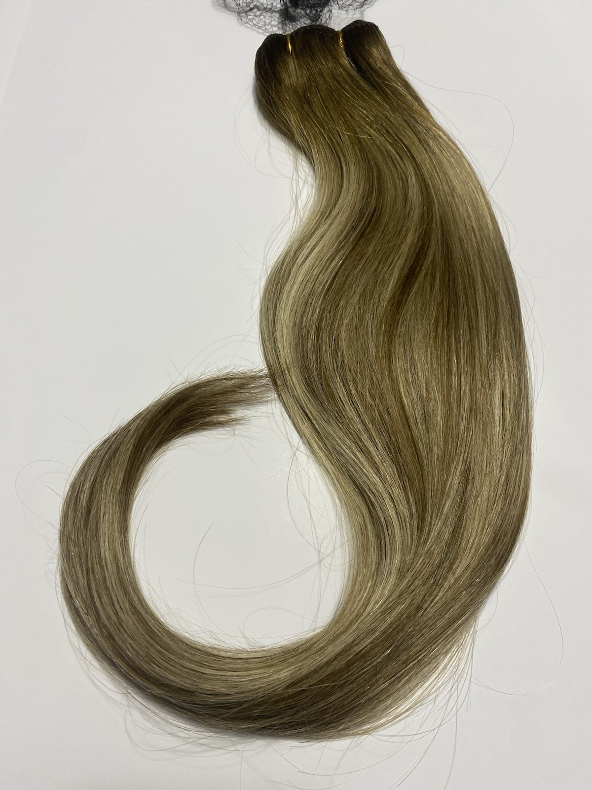 Sunny 20 Inch Sew In Double Weft Human Hair Balayage #3/8/22 Brown Blonde 100g