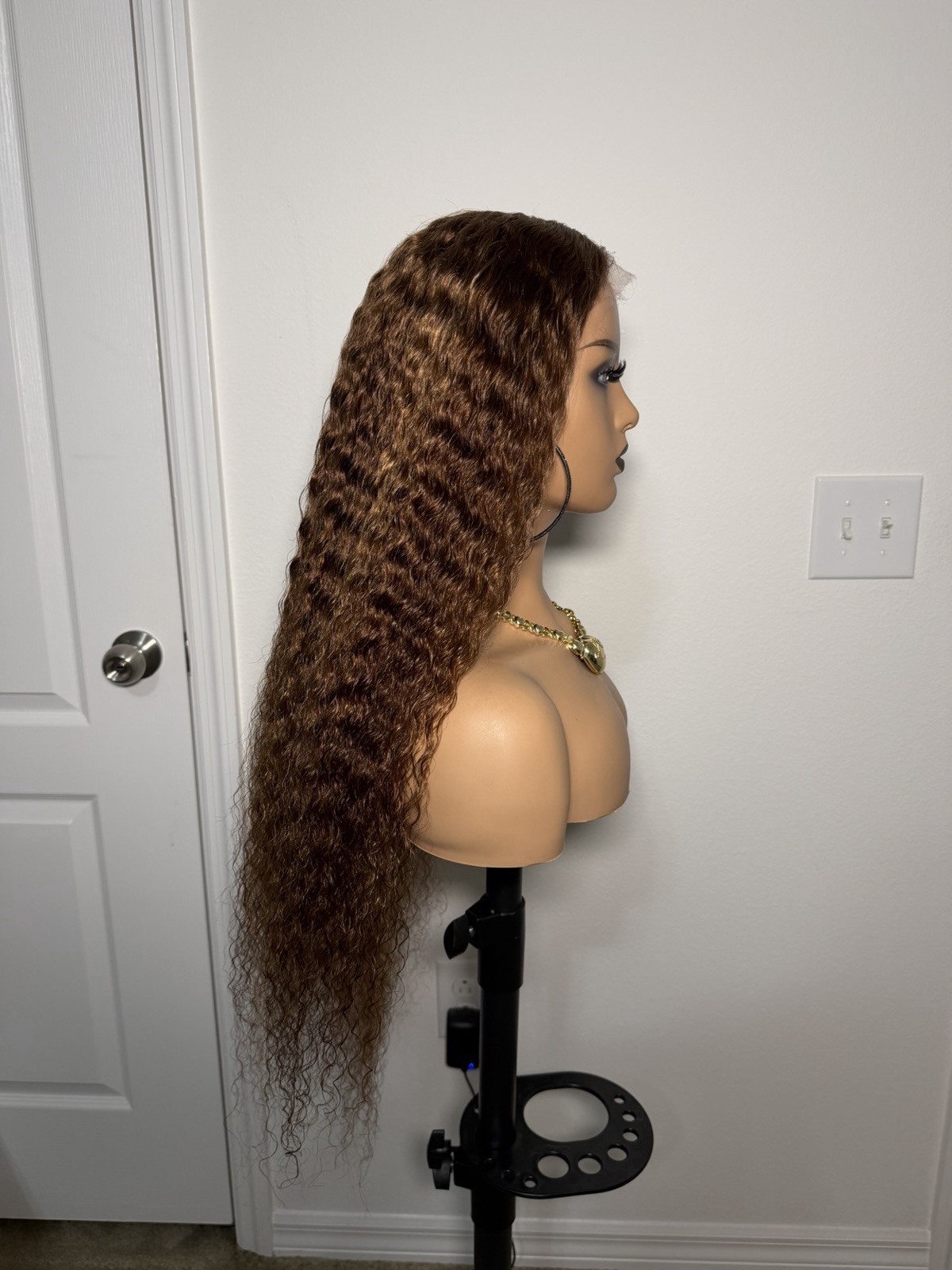 26” 13×4 HD Lace Full Frontal Wavy Highlight Human Hair Wig