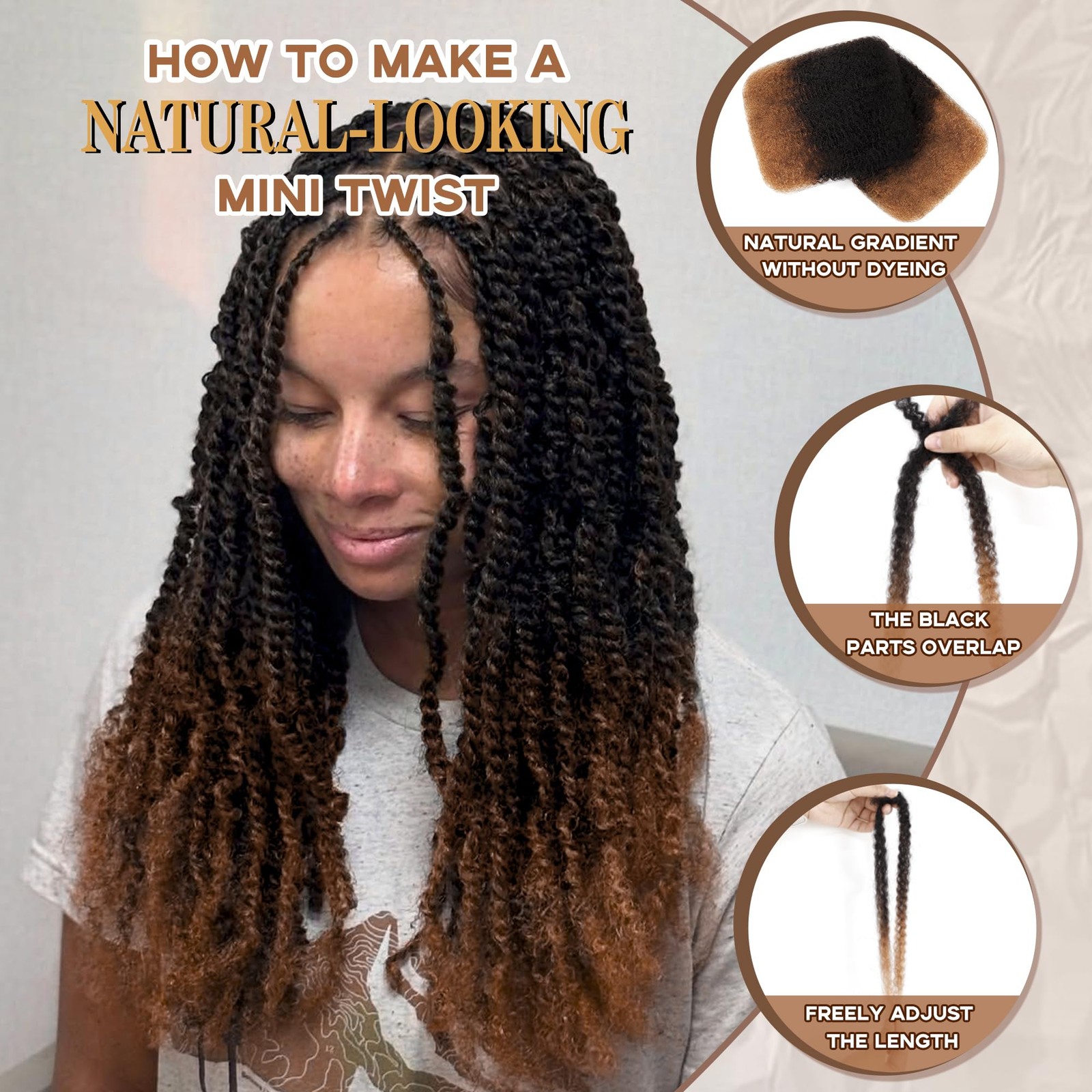 Mibeke Afro Kinky Bulk Human Hair 4C Afro Kinky-Curly Bulk Human Hair For Twist