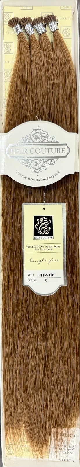 Hair Couture Versatile 100% Human Remy Hair 18″ I-Tip Extensions 120pcs #6