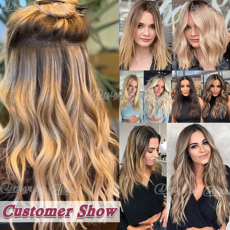 150G Tape In Remy Skin Weft 100% Human Hair Extensions Invisible THICK Balayage