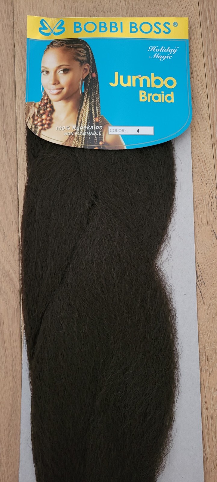 (5 PACK) BOBBI BOSS BRAIDING HAIR 100% KANEKALON JUMBO BRAID #4-DARK BROWN NEW